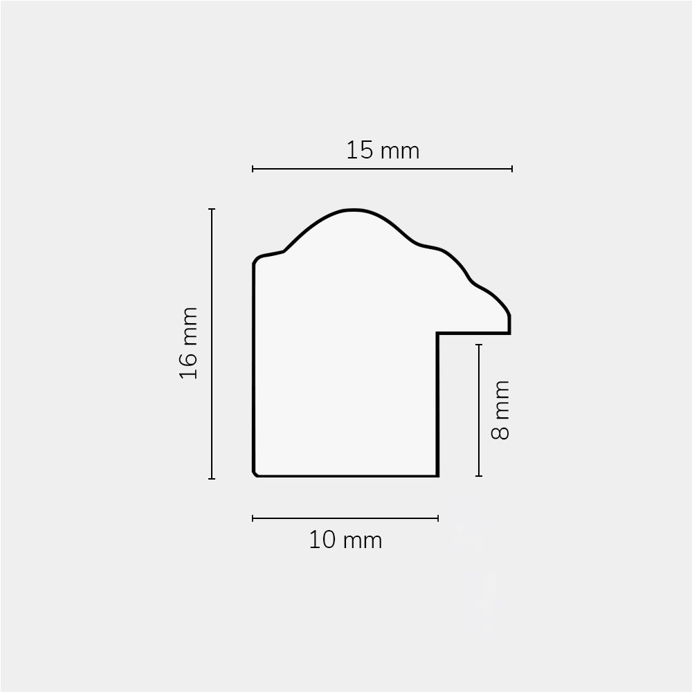 Vintage silver frame - Narrow (16 mm)