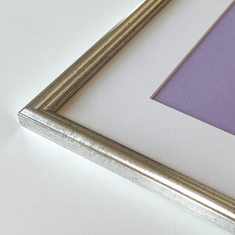 Vintage silver frame - Narrow (16 mm) - 30x30 cm