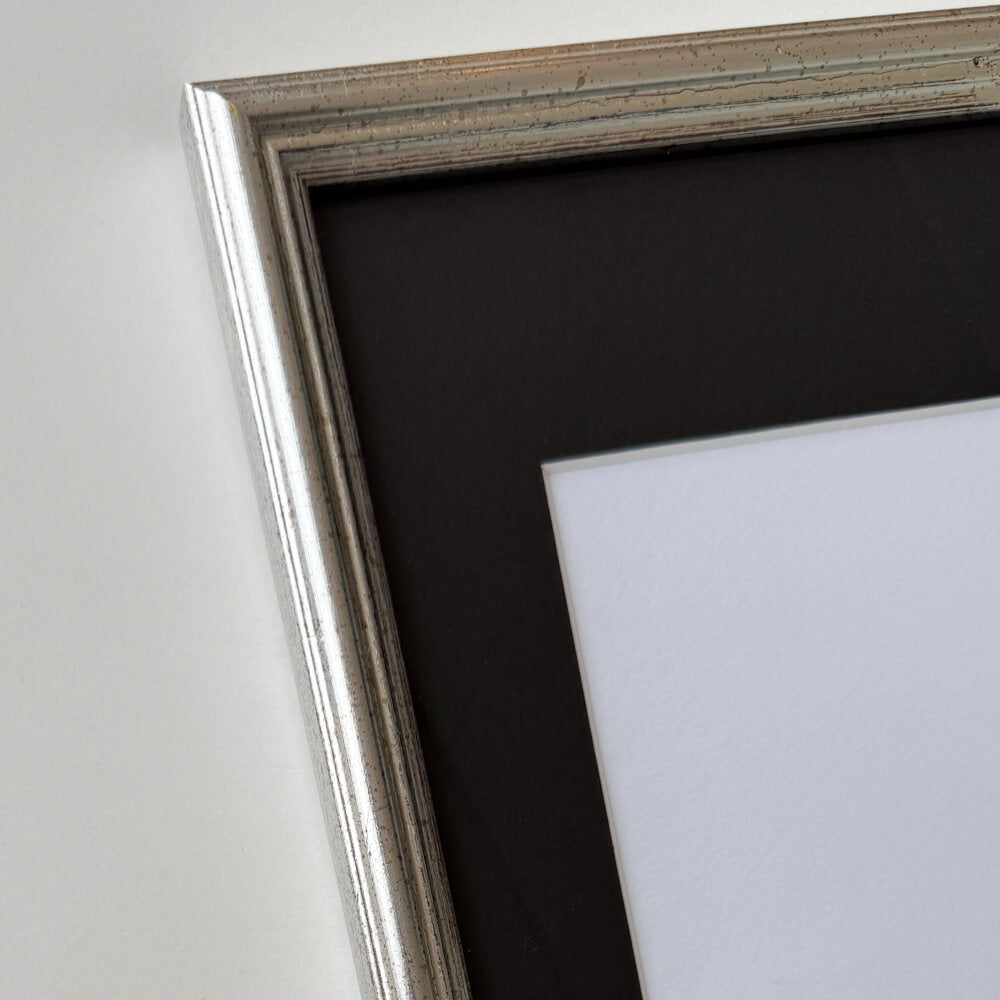 Vintage silver frame - Narrow (16 mm) - 30x30 cm