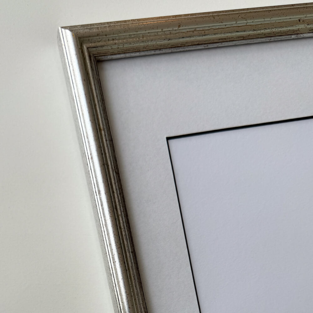 Vintage silver frame - Narrow (16 mm) - 40x50 cm