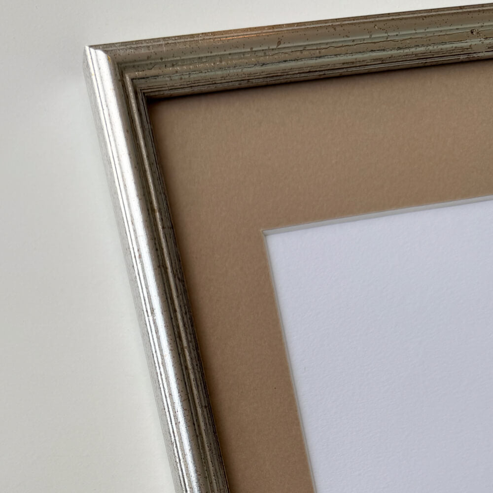 Vintage silver frame - Narrow (16 mm) - 30x30 cm