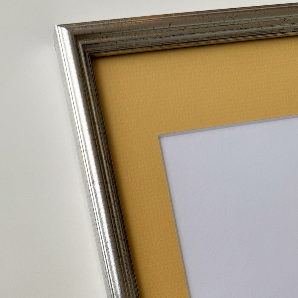 Vintage silver frame - Narrow (16 mm) - A2 (42x59.4cm)
