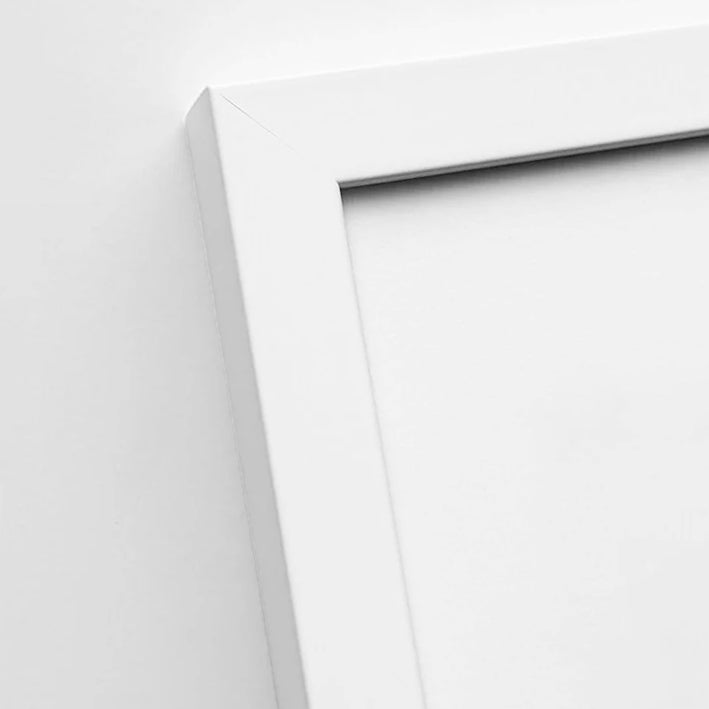White wooden frame - Narrow (15 mm) - 30×30 cm