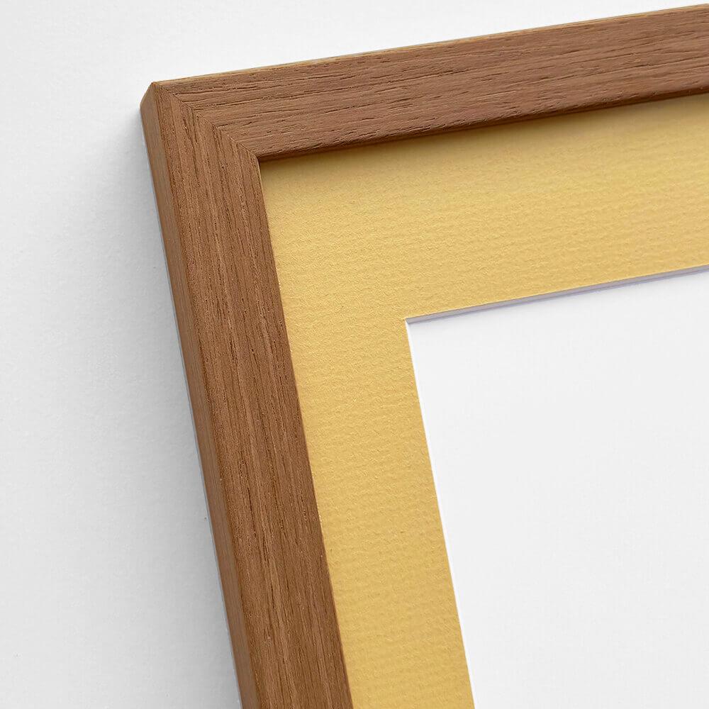 70x100 walnut wood poster frame - Wide (20 mm) | PlakatKunst.com