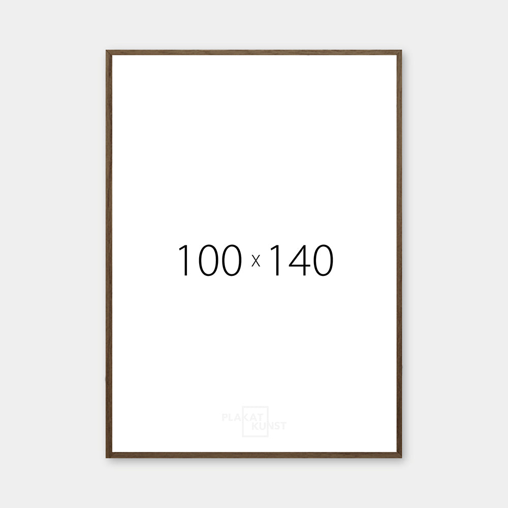 Smoked oak wood frame - Wide (20 mm) - 100x140 cm
