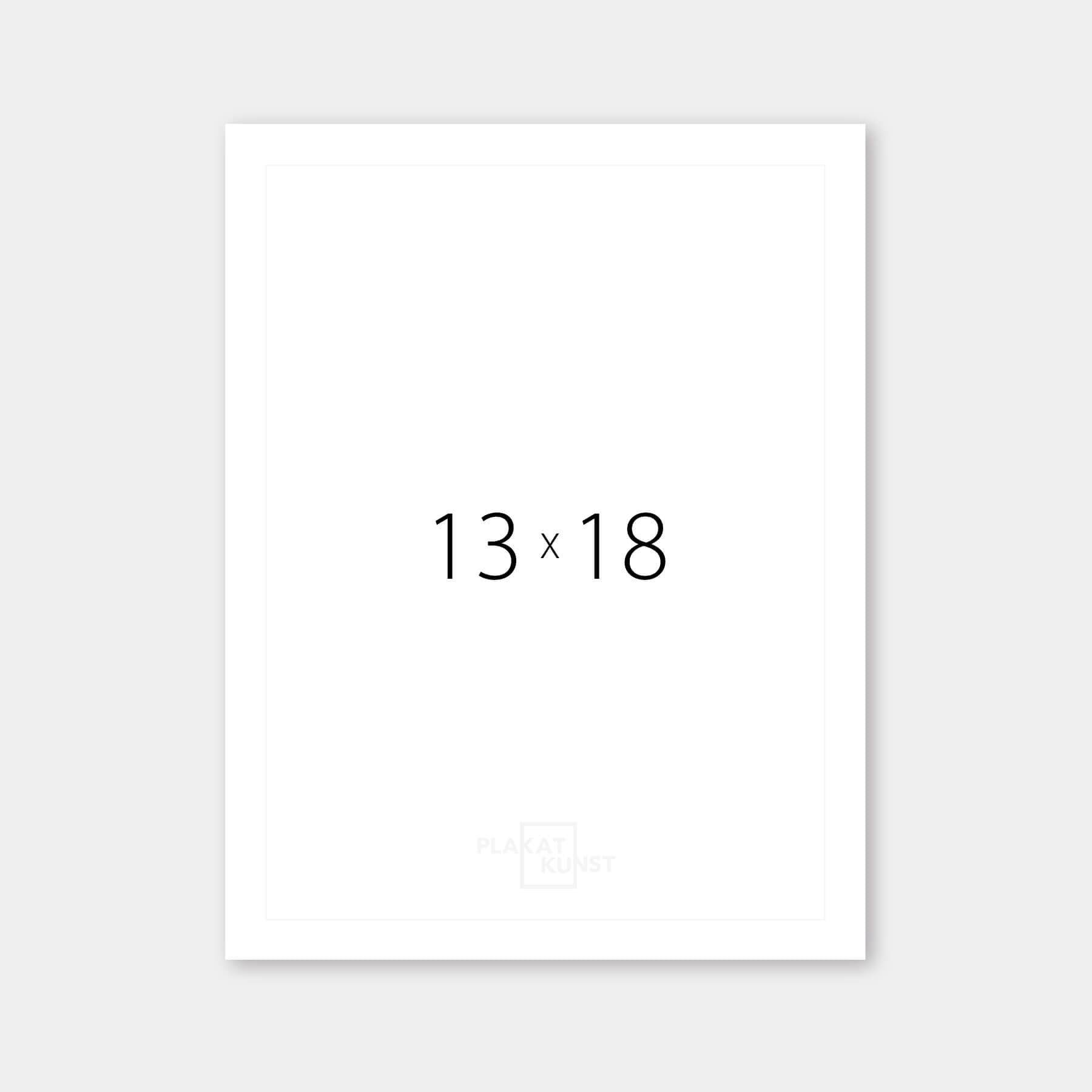 White wooden frame – Narrow (10 mm) – 13x18 cm