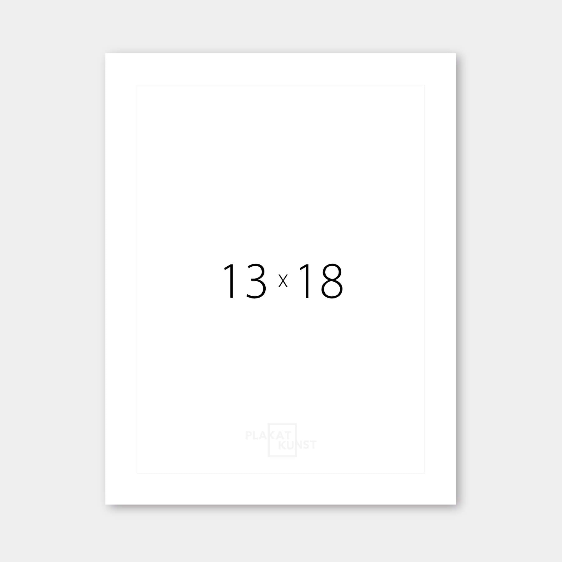 White wooden frame – Narrow (15 mm) – 13x18 cm