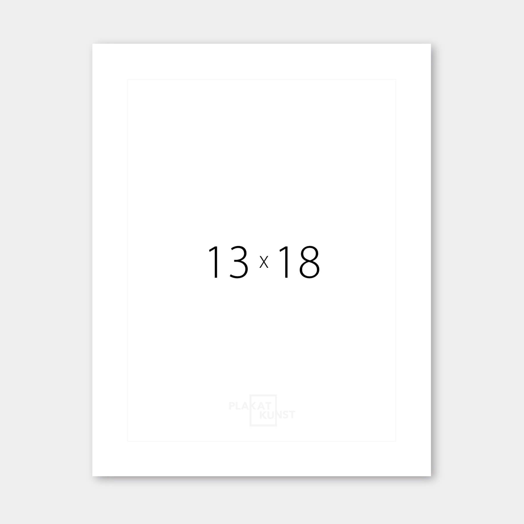 White wooden frame - Wide (20 mm) - 13x18 cm