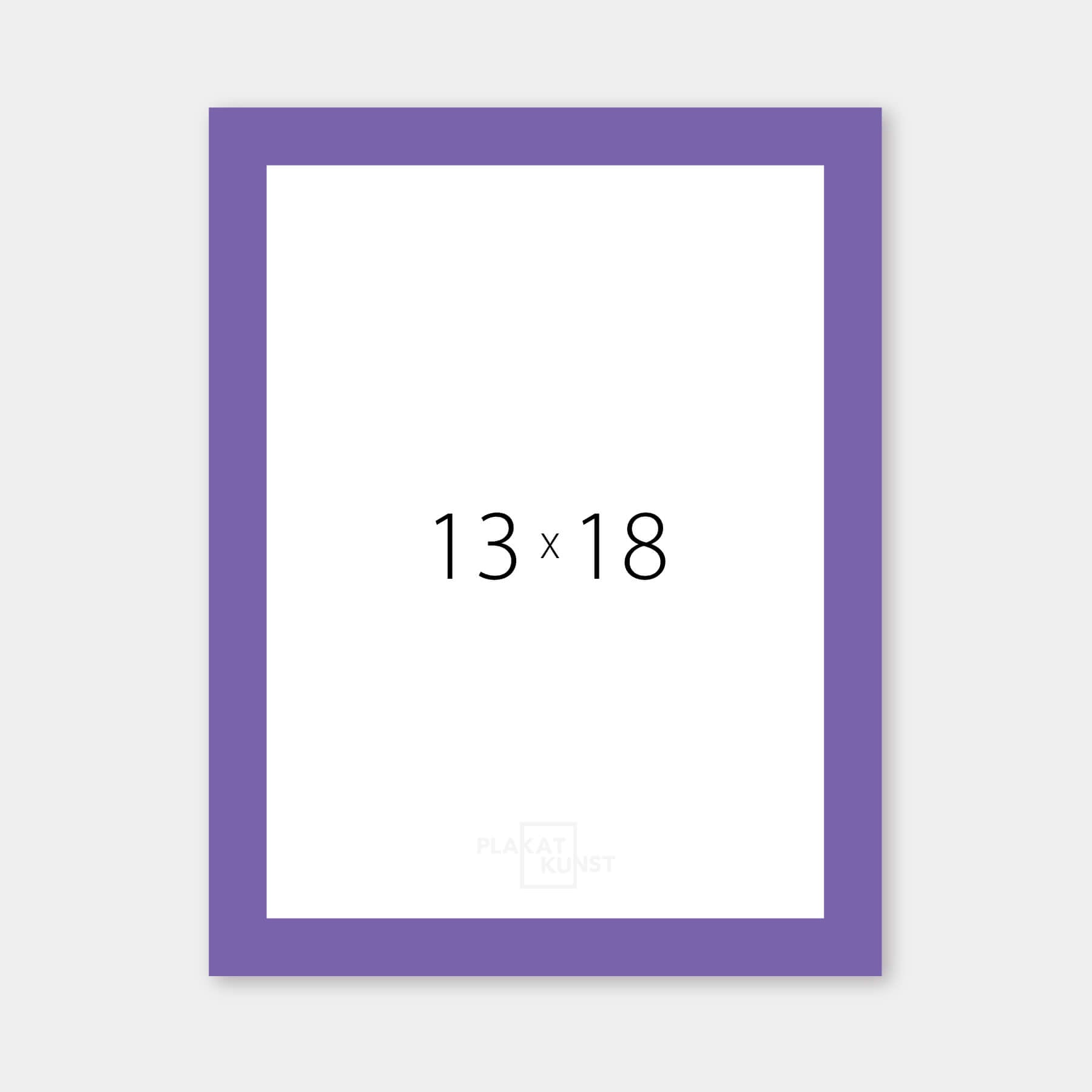 Purple glossy wooden frame - Narrow (13 mm) - 13x18 cm