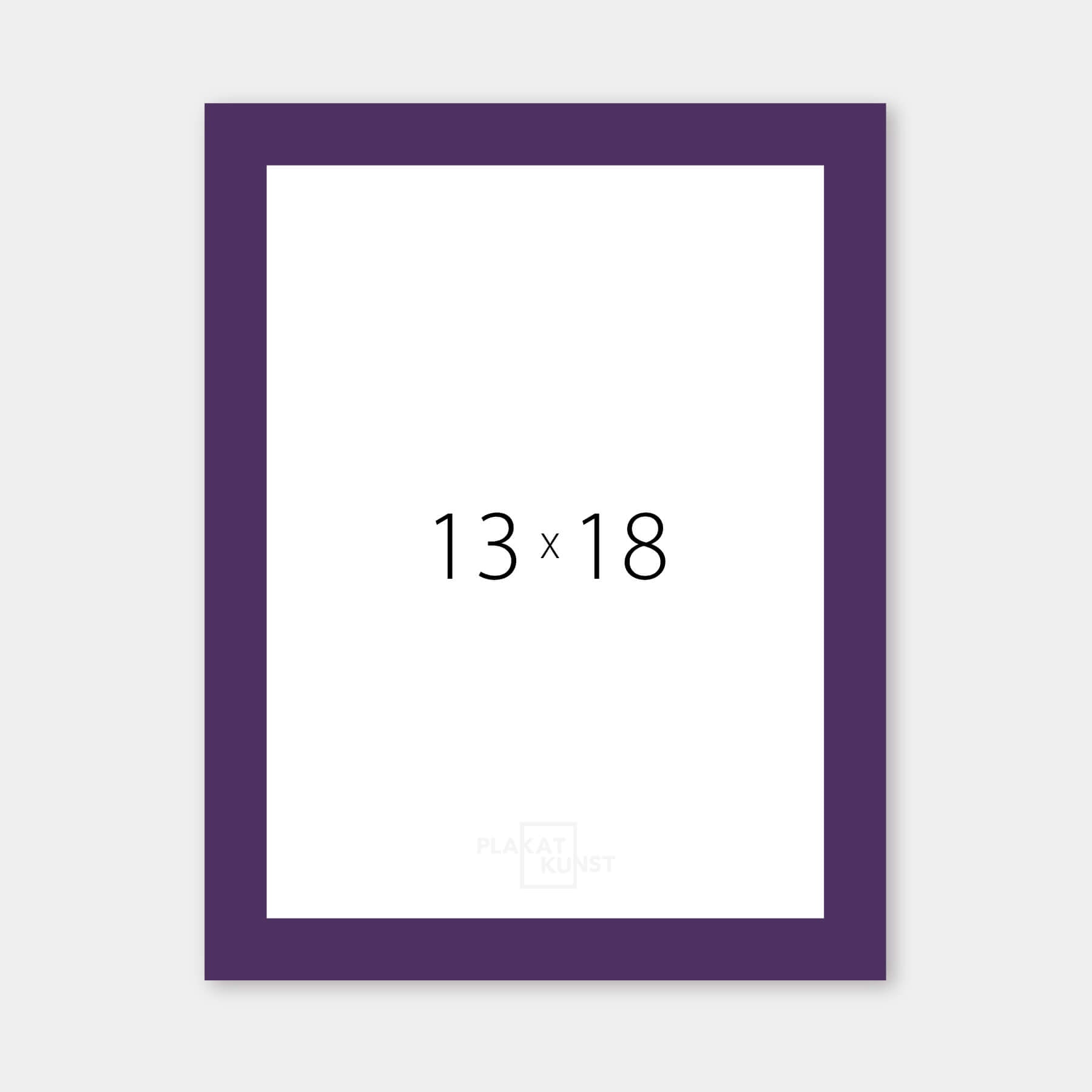 Purple matte wooden frame - Narrow (15 mm) - 13x18 cm