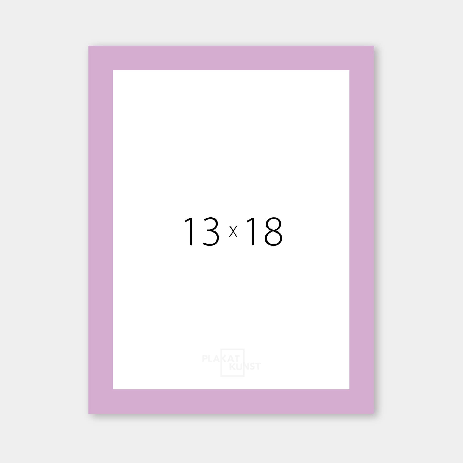 Pink glossy wooden frame - Narrow (13 mm) - 13x18 cm