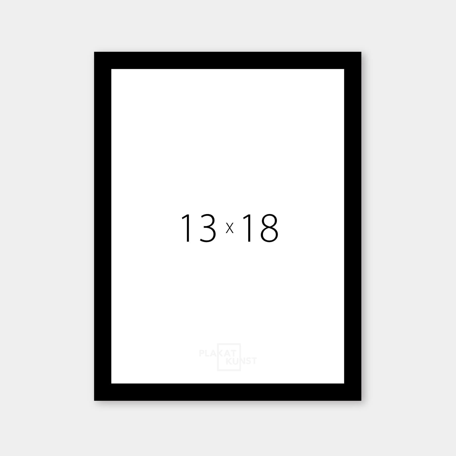 Black wooden frame - Narrow (10 mm) – 13x18 cm