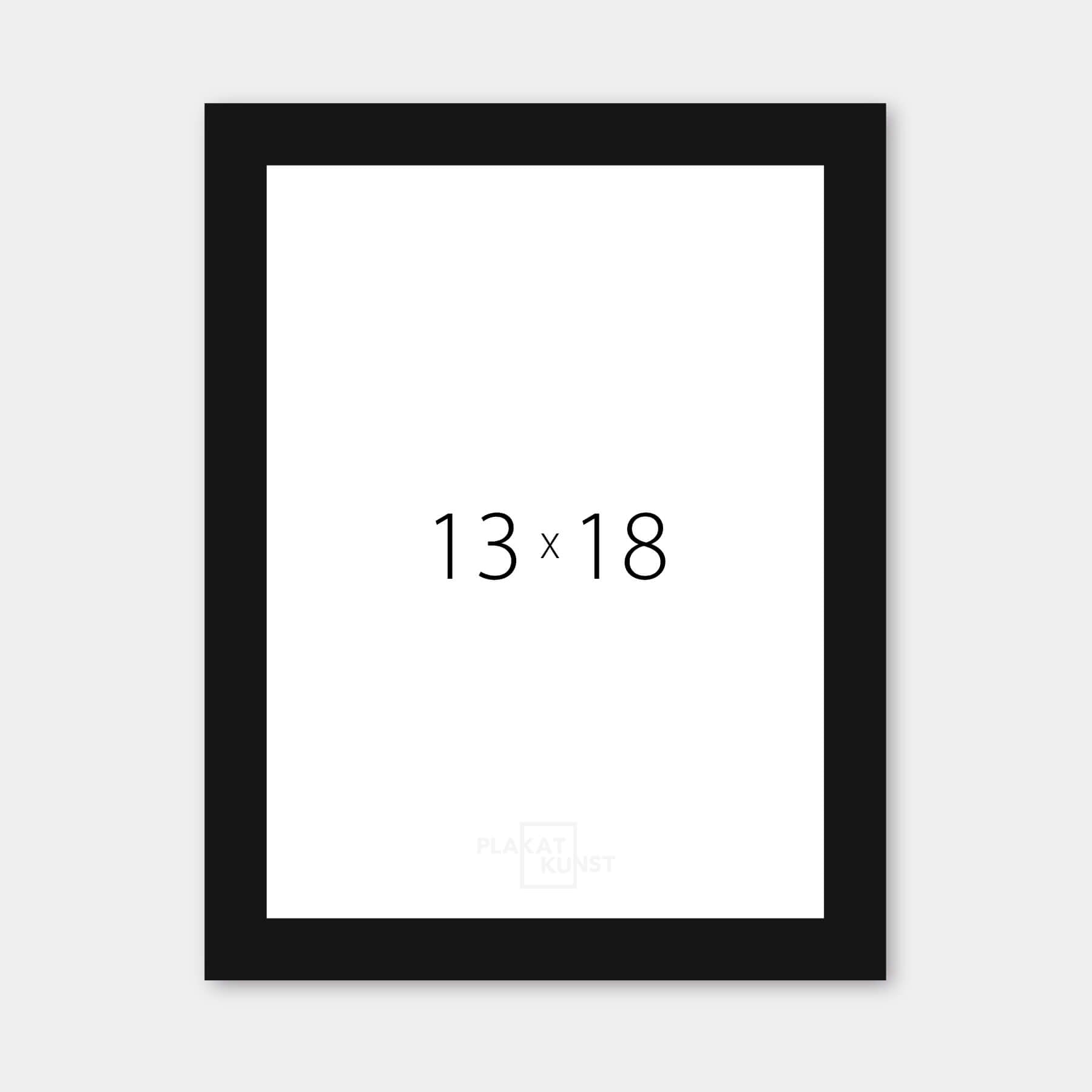 Black wooden frame – Narrow (15 mm) – 13x18 cm