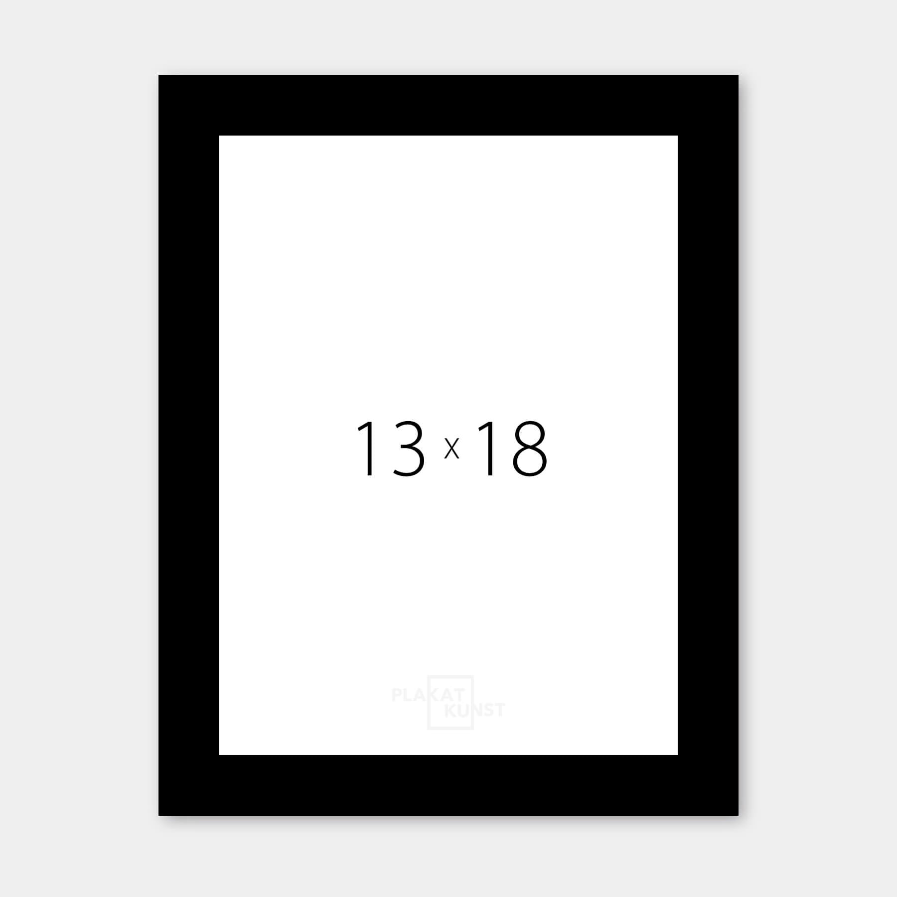 Black wooden frame - Wide (20 mm) - 13x18 cm