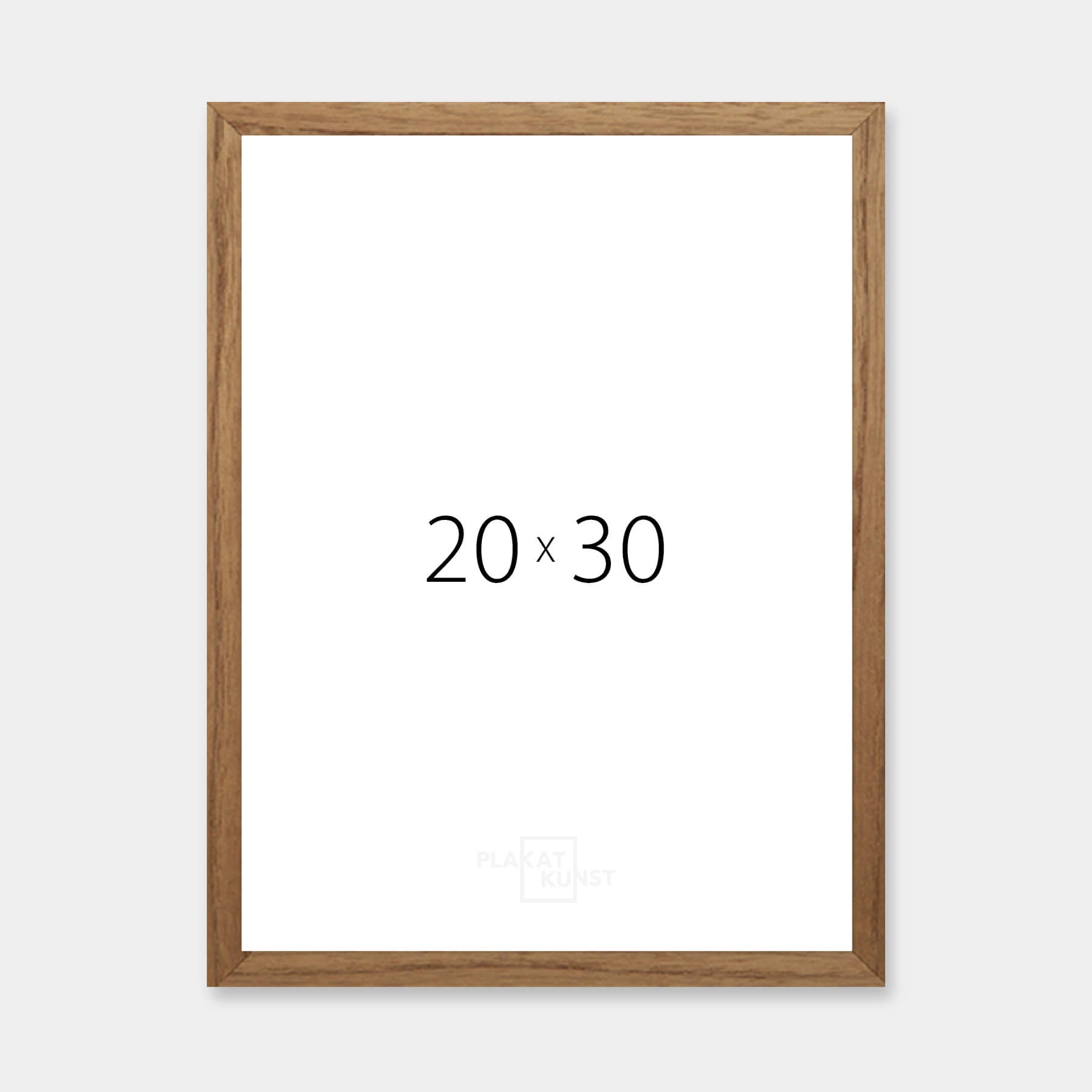 Dark oak wooden frame - Narrow (12 mm) - 20x30 cm