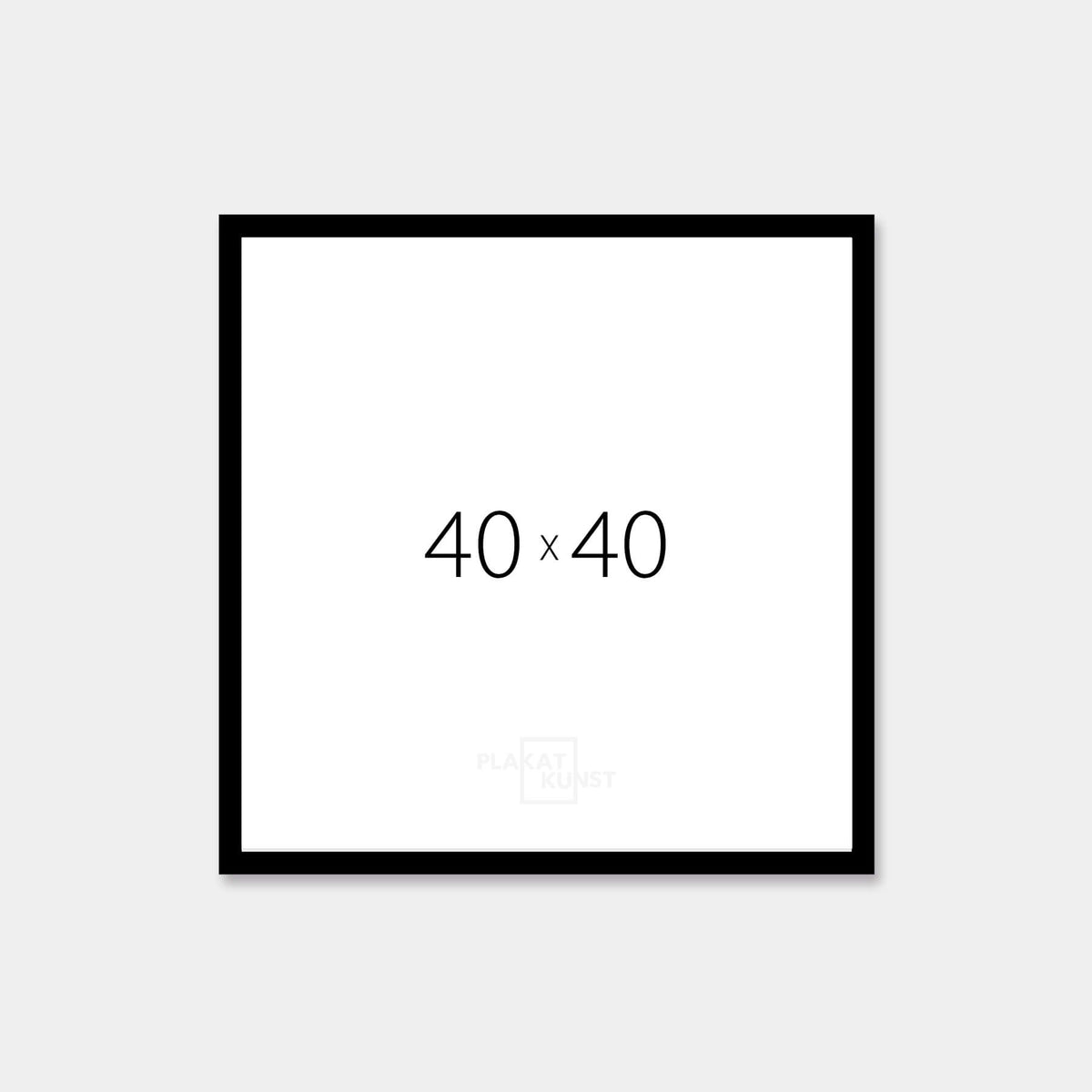 40x40 picture frame in light wood - Narrow