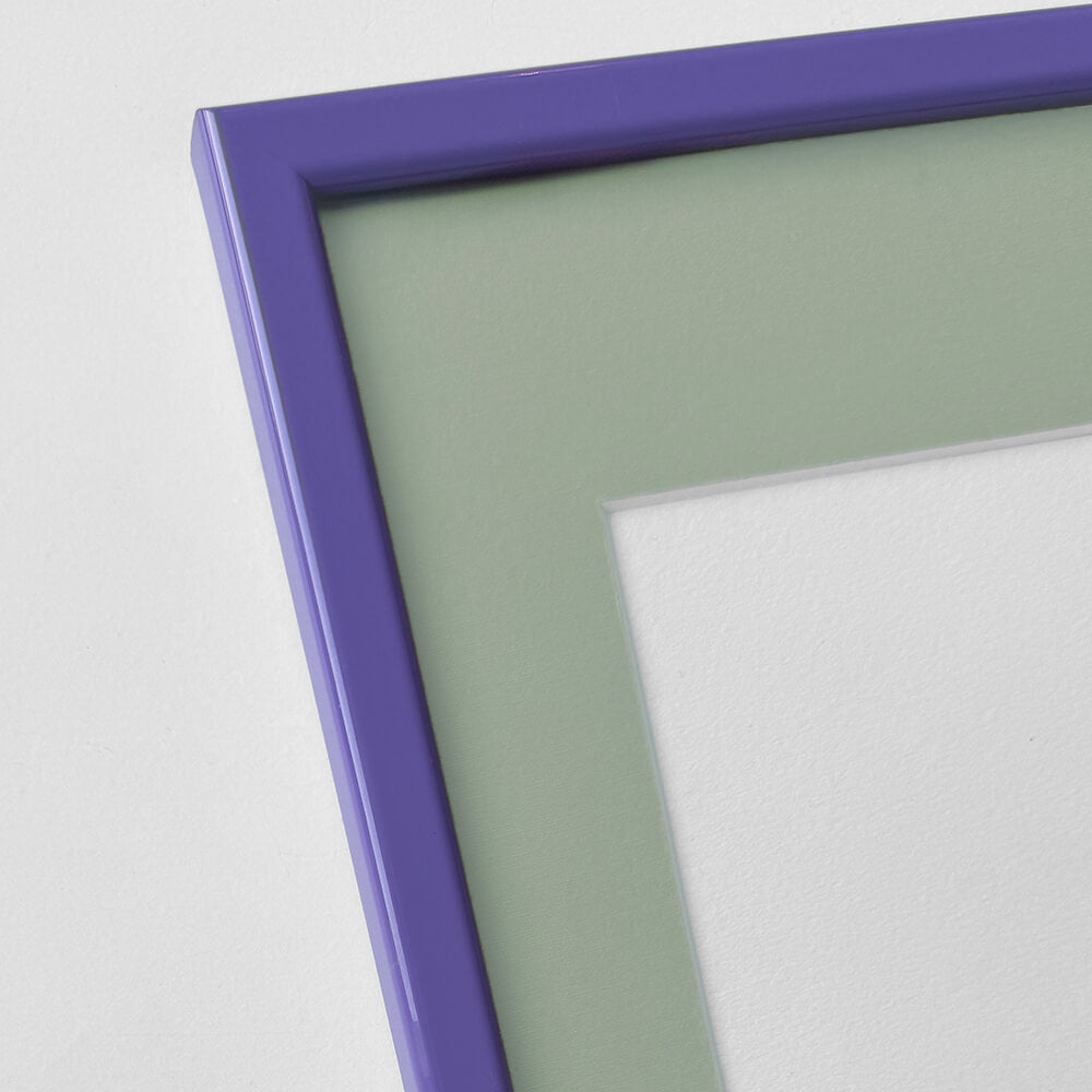 Purple glossy wooden frame - Narrow (13 mm) - 30×30 cm