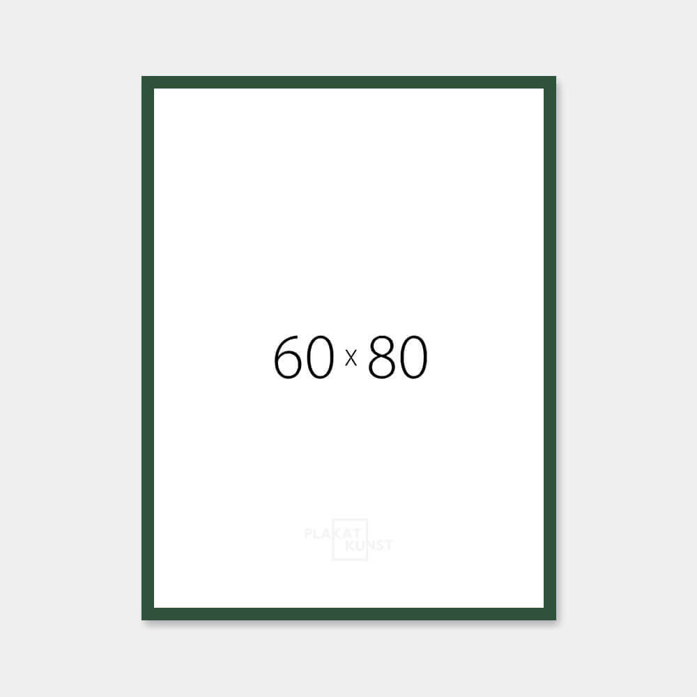 Dark green matte wooden frame - Narrow (15 mm) - 60x80 cm