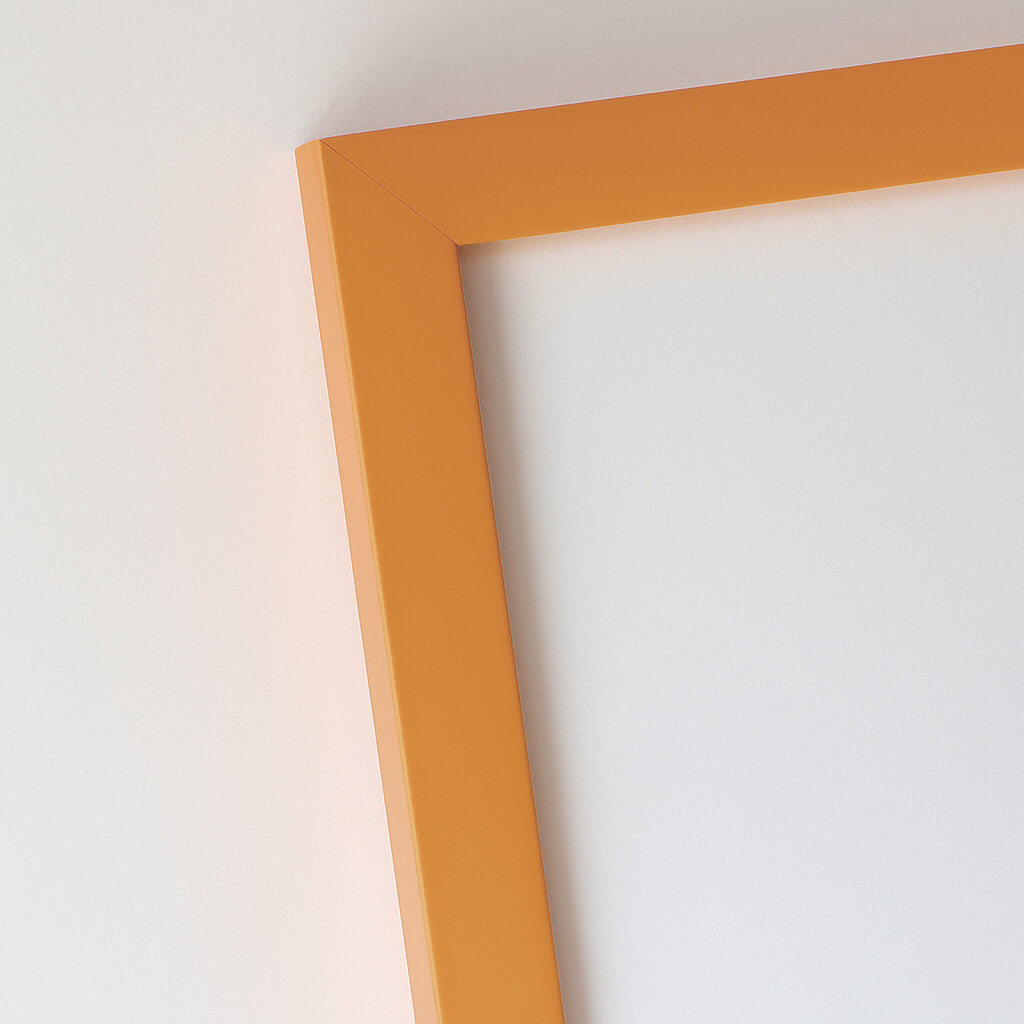 Orange matte wooden frame - Narrow (15 mm) - A5 (15x21 cm)