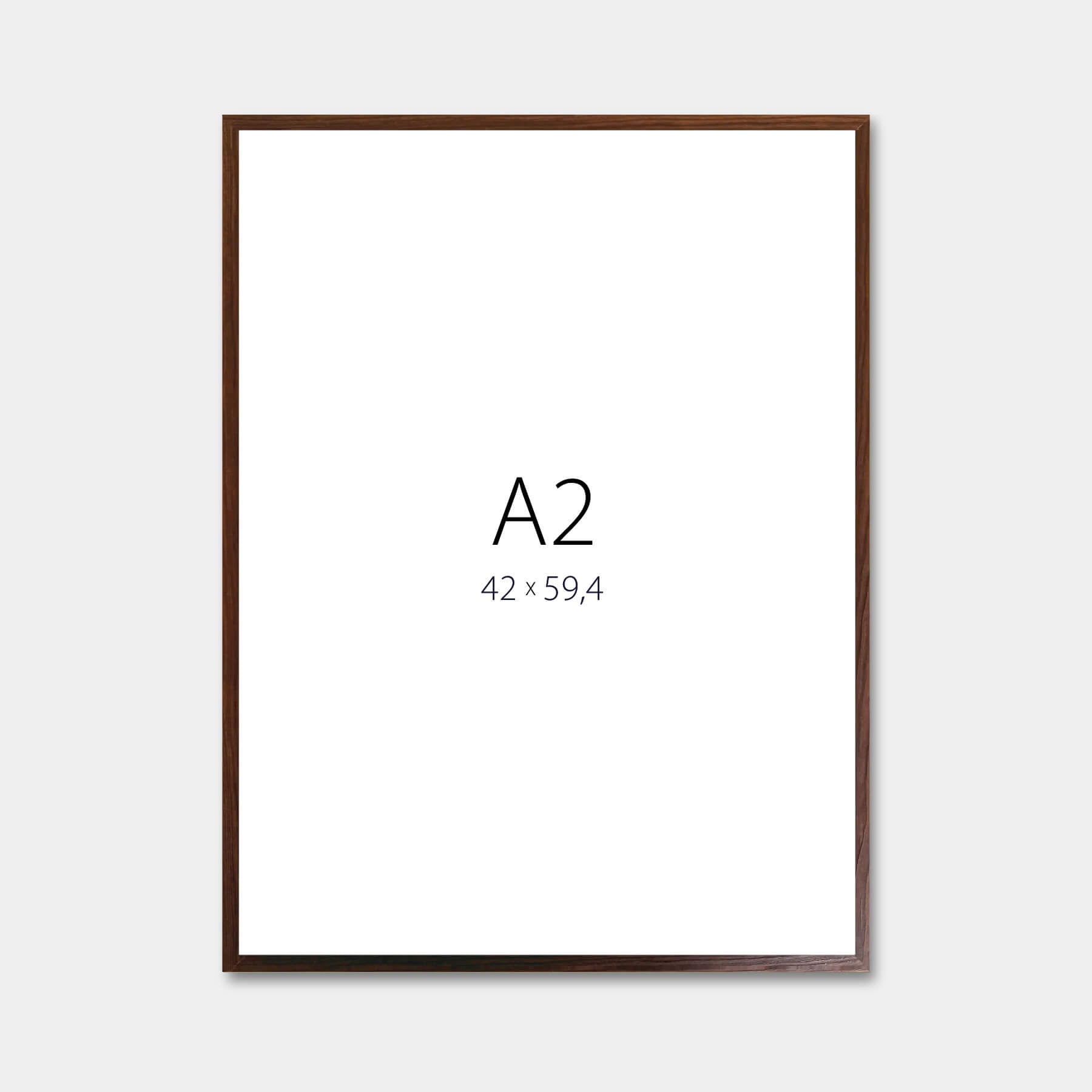 Dark wooden frame – Narrow (10 mm) – A2 (42x59.4 cm)
