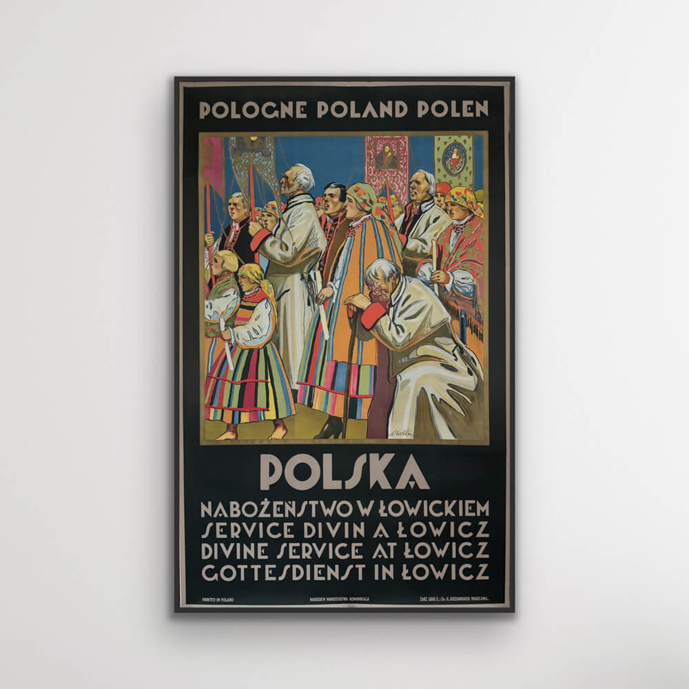 Divine Service at Lowicz - Original vintage plakat