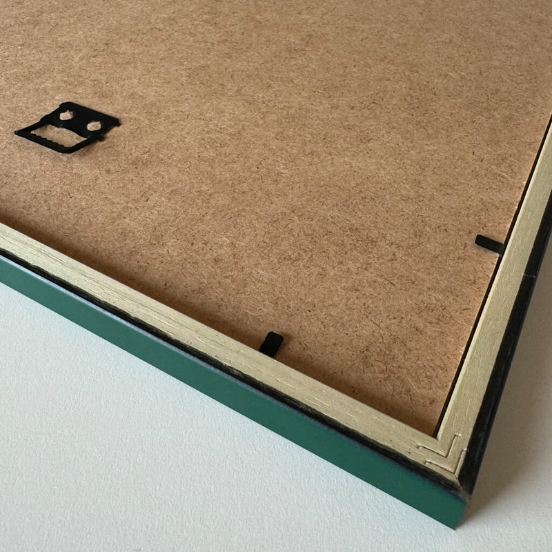 Dark green matte wooden frame - Narrow (15 mm) - 50x70 cm