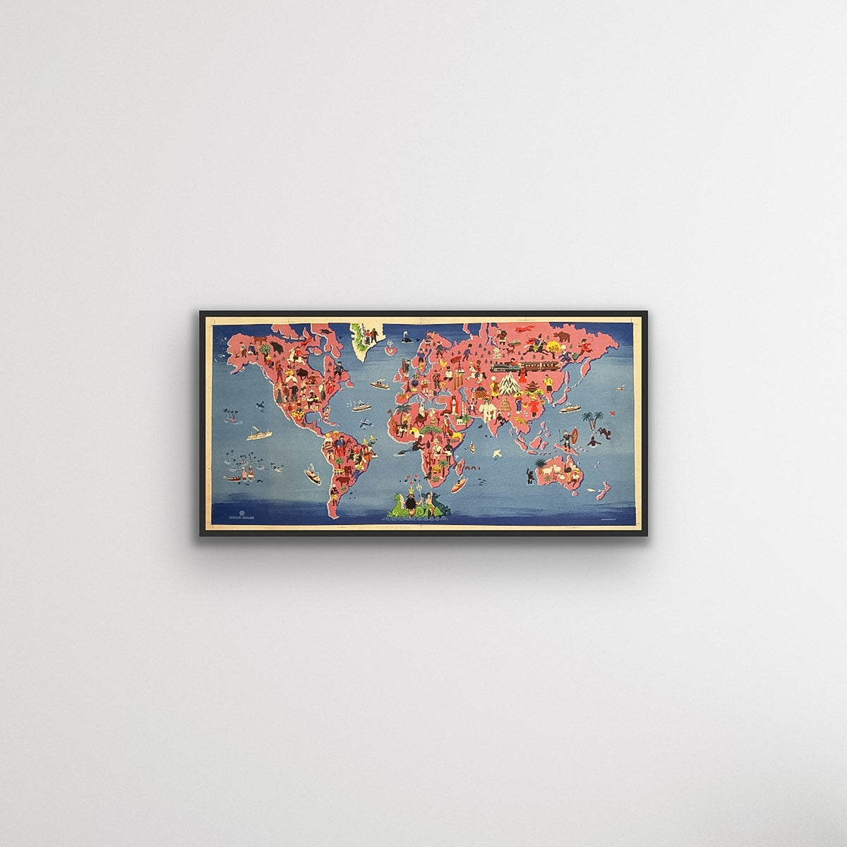 Illustrated world map