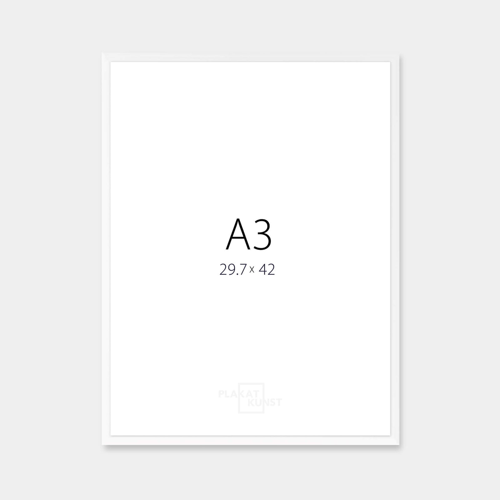 A3 silver aluminum picture frame - 30×42 cm | PlakatKunst.com