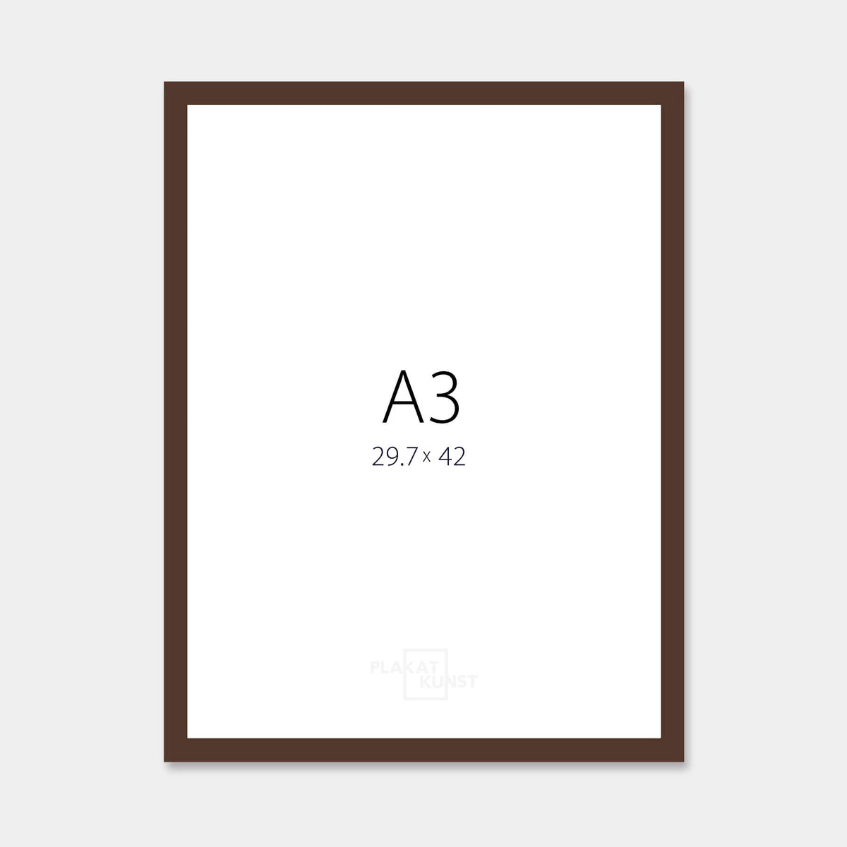 Brown matte wooden picture frame - A3 (30×42 cm) | PlakatKunst.com
