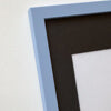 Light blue matte wooden frame - Narrow (15 mm) - 18x24 cm