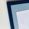 Dark blue matte wooden frame - Narrow (15 mm)