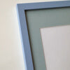 Light blue matte wooden frame - Narrow (15 mm) - 18x24 cm