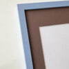 Light blue matte wooden frame - Narrow (15 mm) - 18x24 cm