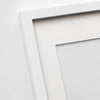 White wooden frame - Narrow (15 mm) - 18x24 cm