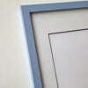 Light blue matte wooden frame - Narrow (15 mm) - 18x24 cm