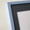 Light blue matte wooden frame - Narrow (15 mm) - 18x24 cm