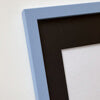 Light blue matte wooden frame - Narrow (15 mm) - 18x24 cm