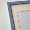 Light blue matte wooden frame - Narrow (15 mm) - 18x24 cm