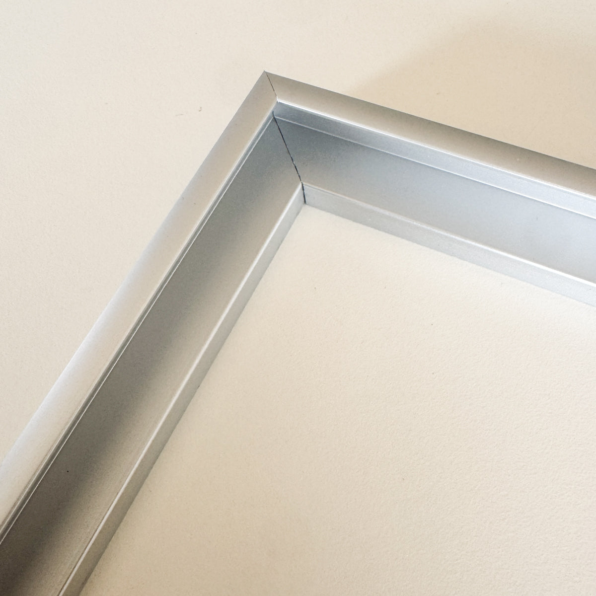 Matte silver premium aluminum frame - Narrow (6 mm) - 100x100 cm