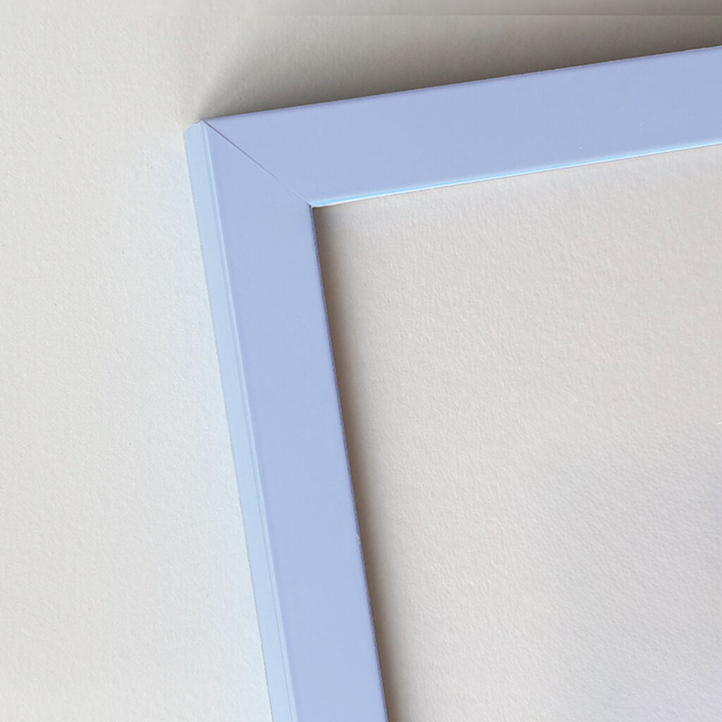 Light blue matte wooden frame - Narrow (15 mm) - 60×60 cm