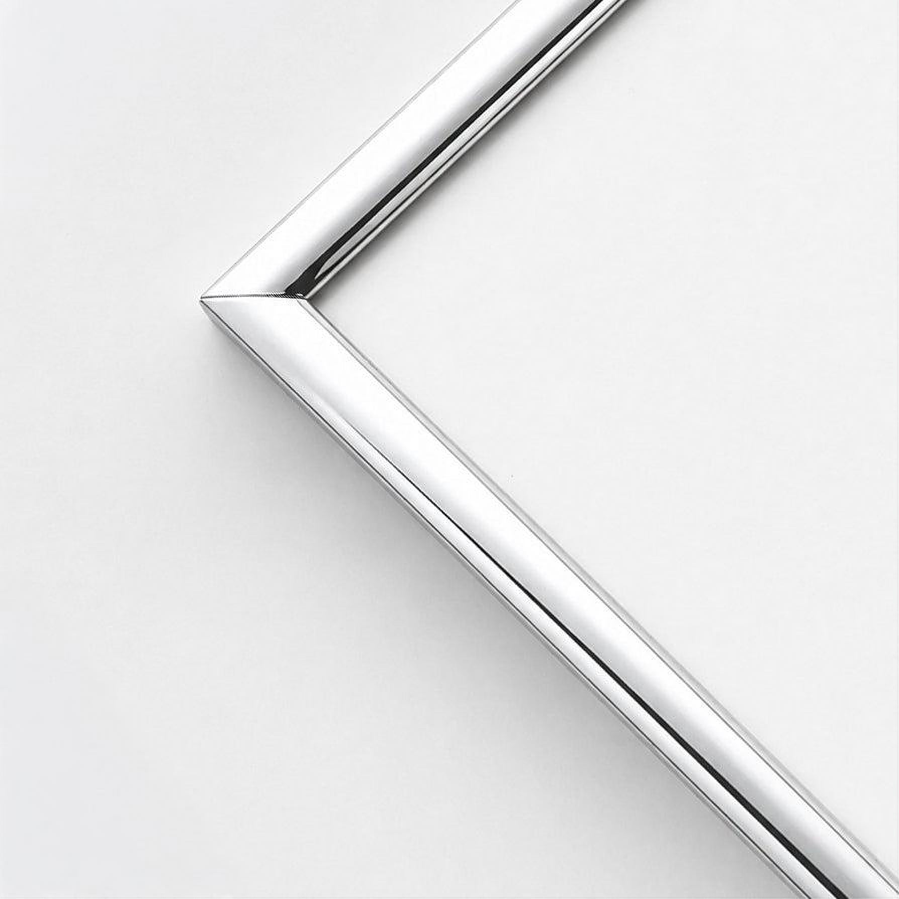 Matte silver premium aluminum frame - Narrow (6 mm) - Custom size