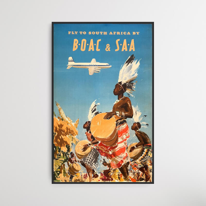 Fly to South Africa by BOAC &amp; SAA