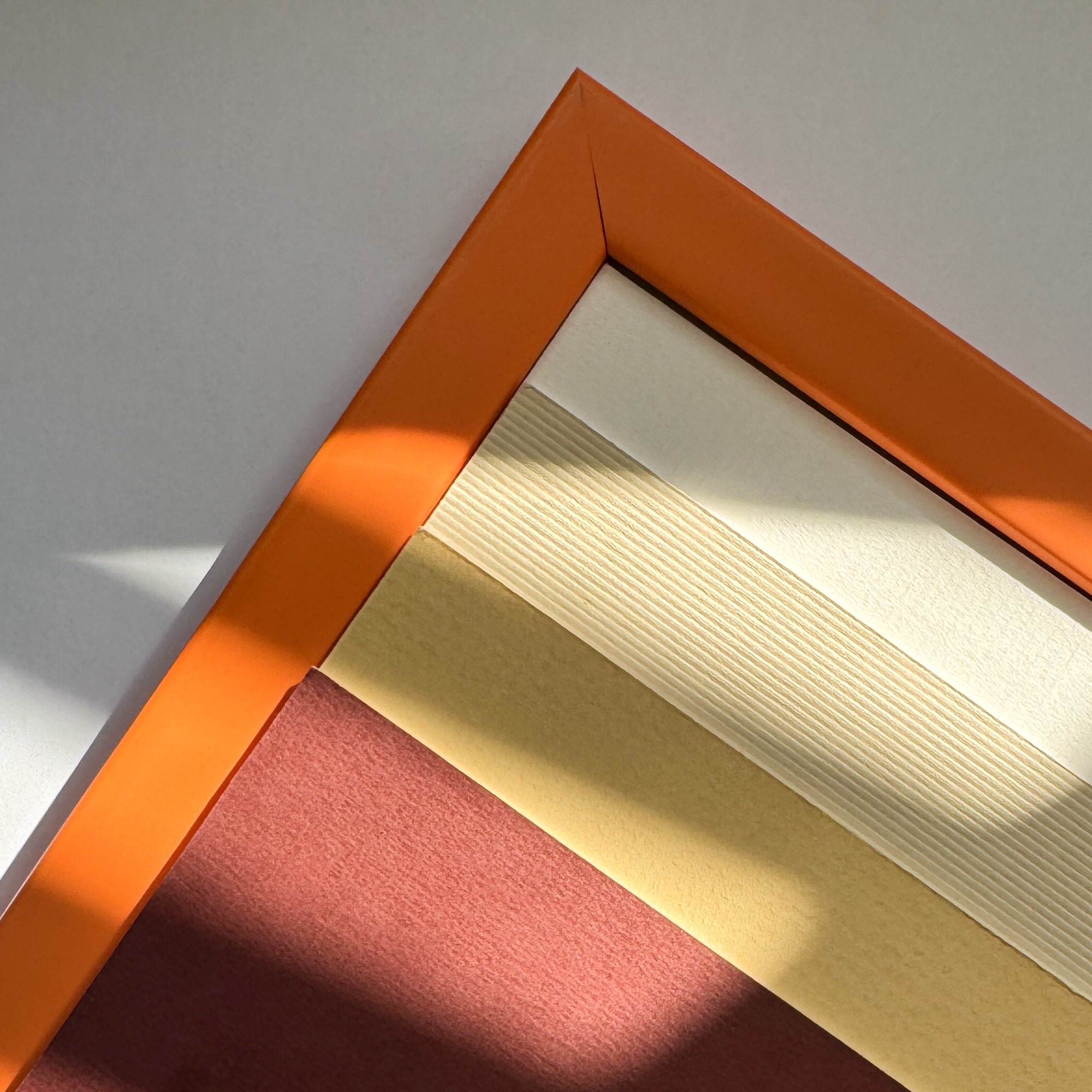 Orange matte wooden frame - Narrow (15 mm) - 30×40 cm