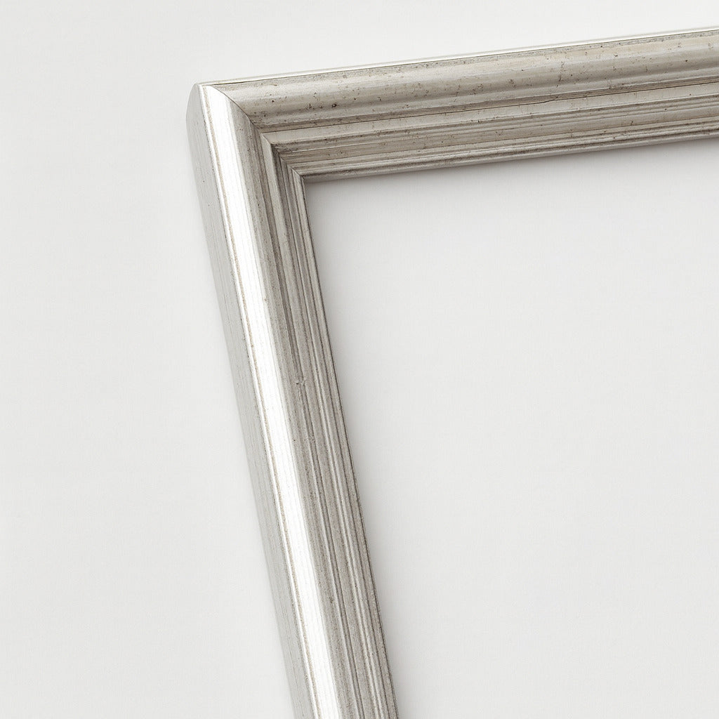 60x60 cm wooden vintage silver frame | PlakatKunst.com