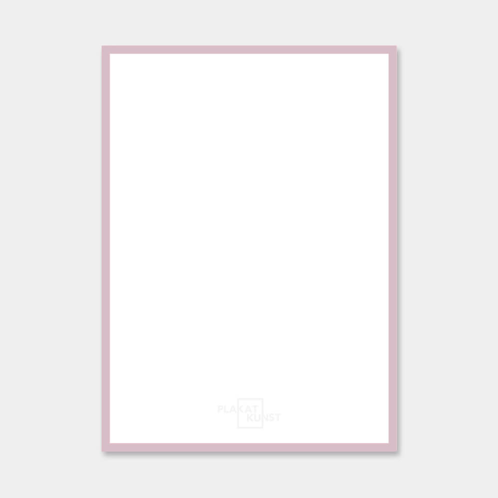 Pink matte wooden frame - Narrow (15 mm) - Custom size