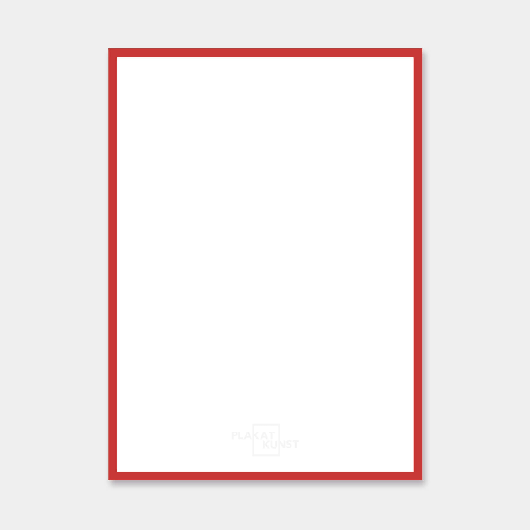 Red matte wooden frame - Narrow (15 mm) - Custom size