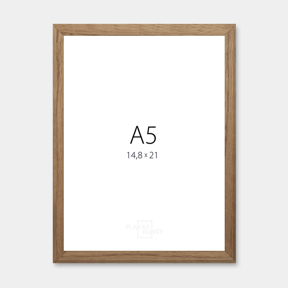 Dark oak wooden frame - Narrow (12 mm) - A5 (14.8x21 cm)