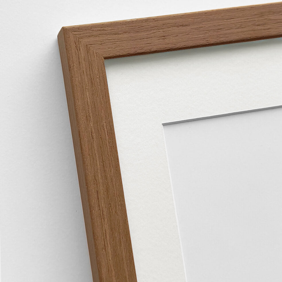 Dark oak wooden frame - Wide (20 mm) - Custom size