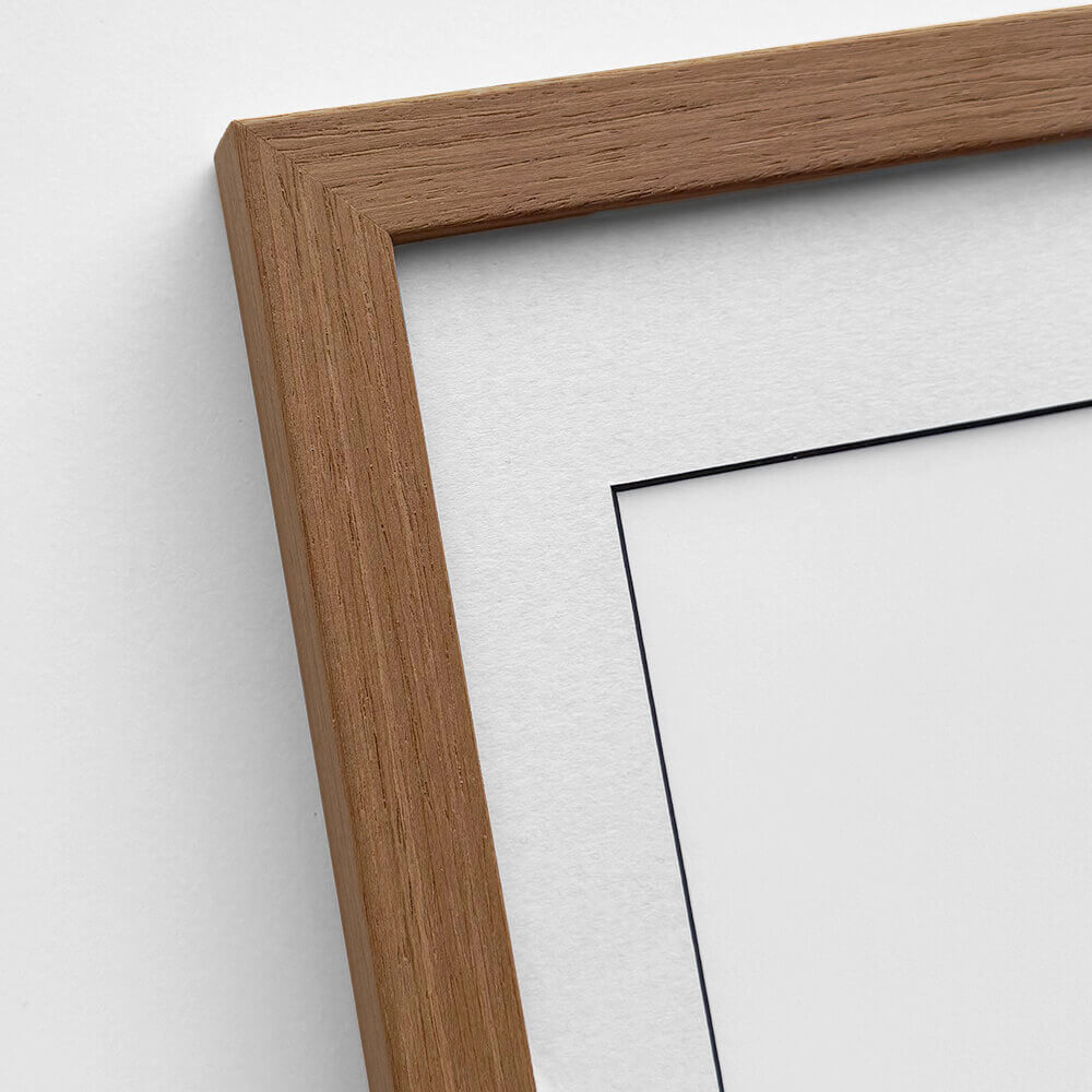 Dark oak wooden frame - Wide (20 mm) - 50x70 cm