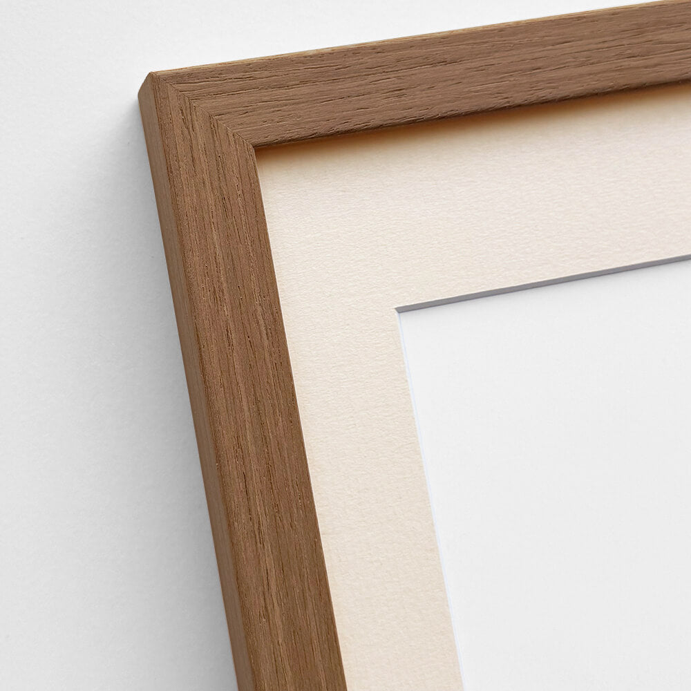 Dark oak wooden frame - Wide (20 mm) - 50x70 cm